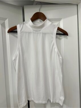 CALIA White Sleeveless Mock Neck golf Tank